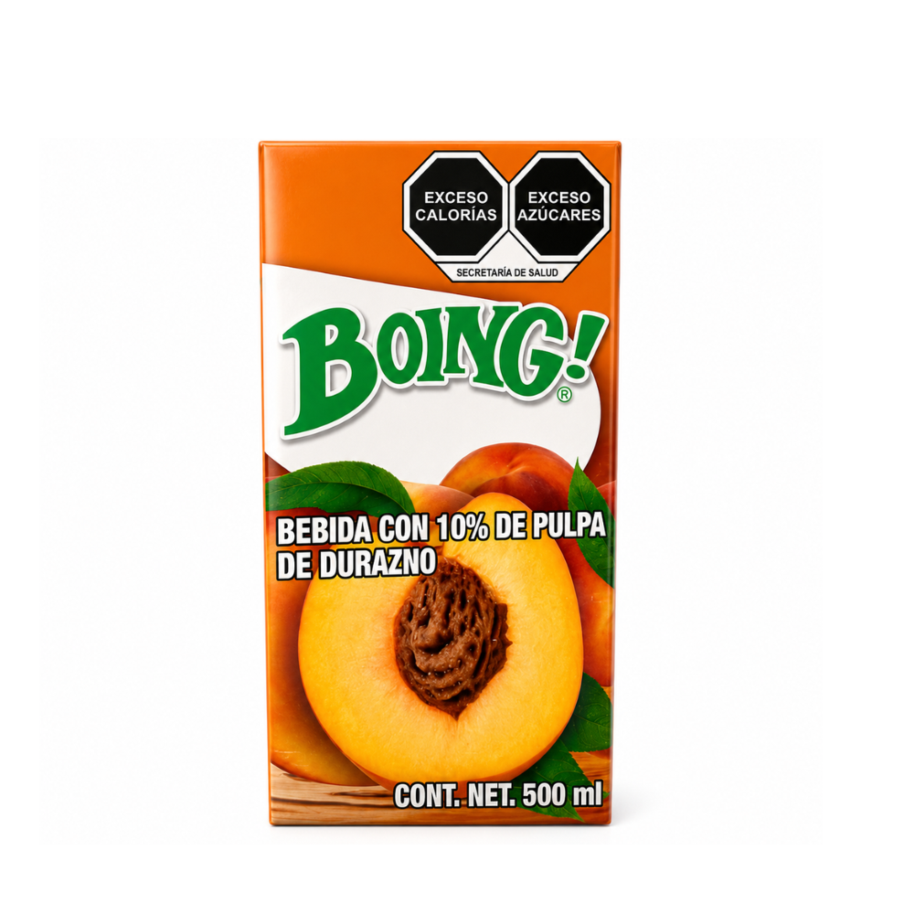 LDK11001 - Boing Pulpa De Durazno  (Peach Drink)  Tetrapack 24 x 500 ml