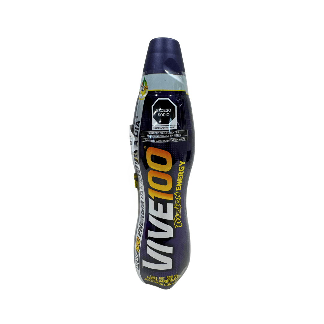 LDK11021 - VIVE 100 Morado Fuzion (Purple) Energy Drink Plastic Bottle 24 x 500 ml