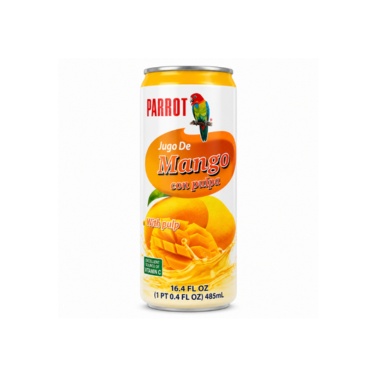 LDK12001 - Parrot Mango Juice drink with Pulp (can) 12 x 485 ml