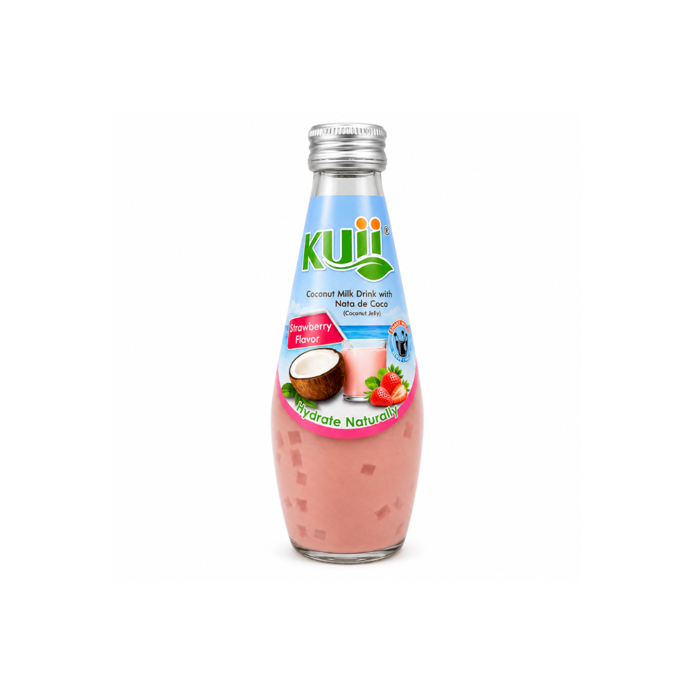 LDK17010 - Kuii Coconut Milk Strawberry Drink 12 x 290 ml