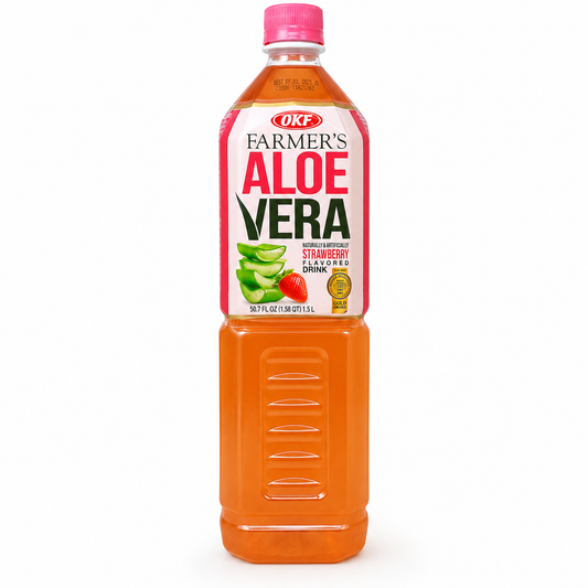 LDK30010 - OKF Aloe Vera Strawberry Drink 12 x 1.5 Lt