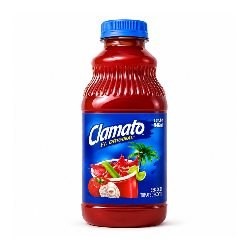 LDK30005 - Motts Clamato Tomato Cocklail Original Plastic Bottle (Blue Lid) 12 x 32 oz