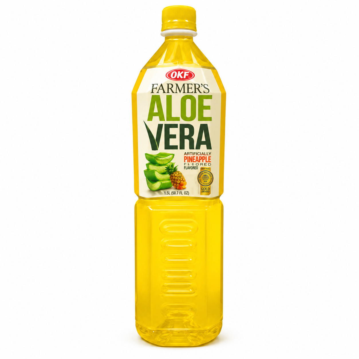 LDK30007 - OKF Aloe Vera Pineapple Drink Plastic Bottle 12 x 50.7 oz