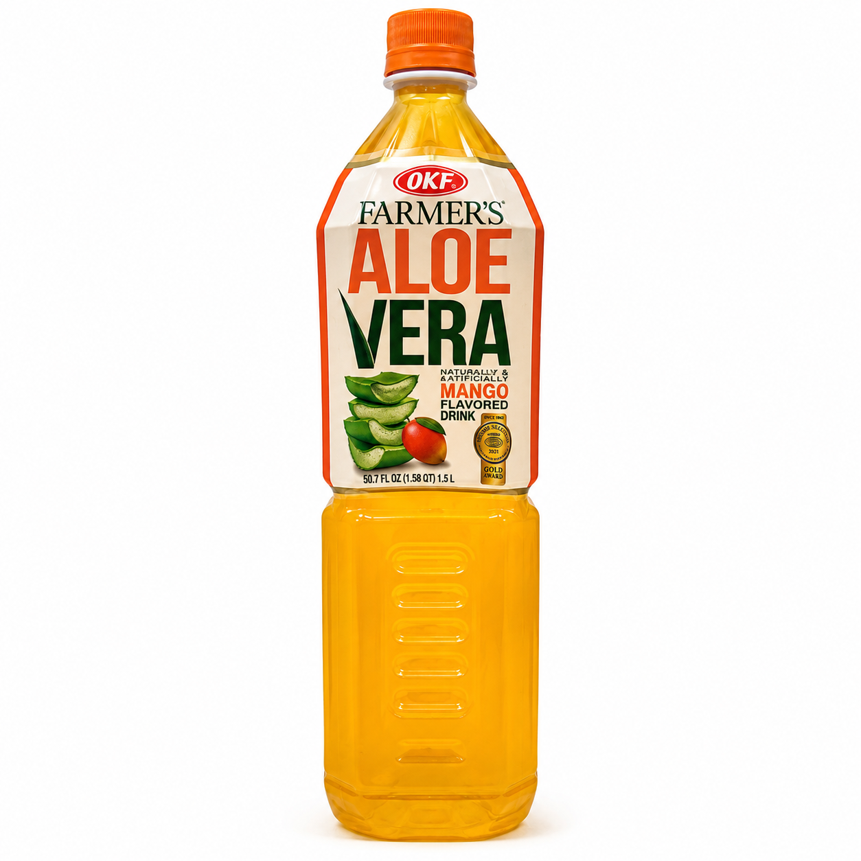 LDK30009 - OKF Aloe Vera Mango Drink Plastic Bottle 12 x 50.7 oz