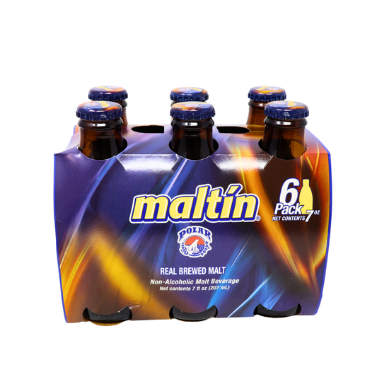 LDK30014 - Maltin Polar Real Brewed Non Alcoholic Malt Glass ( 6 Pack ) 24 x 7 FL OZ