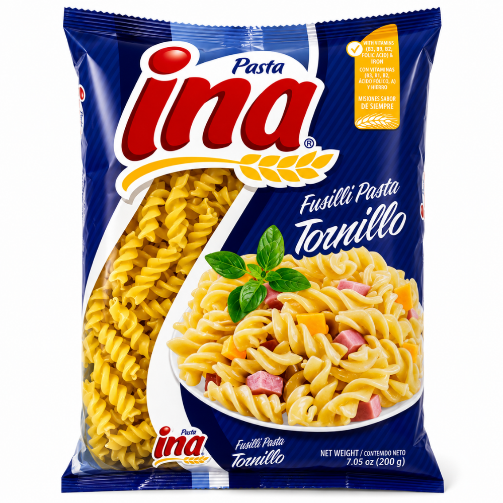 LND05 - ina Fusilli Pasta Tornillo 20 x 200 g