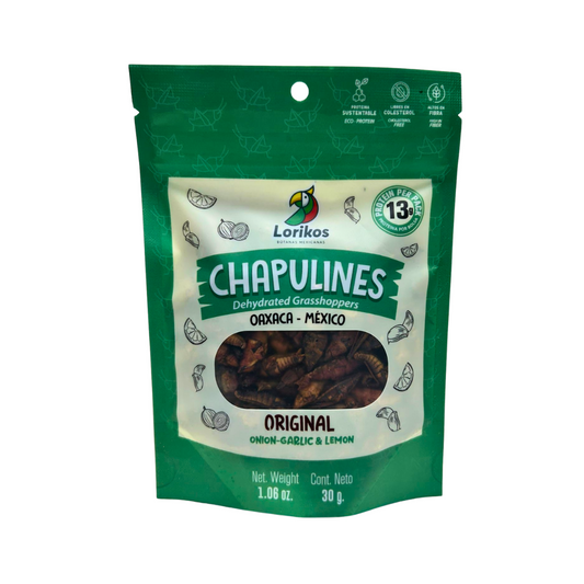 LNT0103 - Chapulines Dehydrated Grasshoppers Original 12 x  30 gr