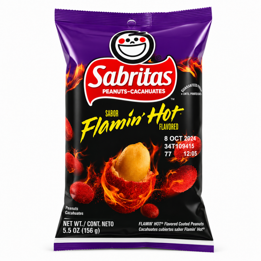 LNT01B - Cacaguates Sabritas Peanut Cacahuates 12 x 7 oz ( Flamin Hot)