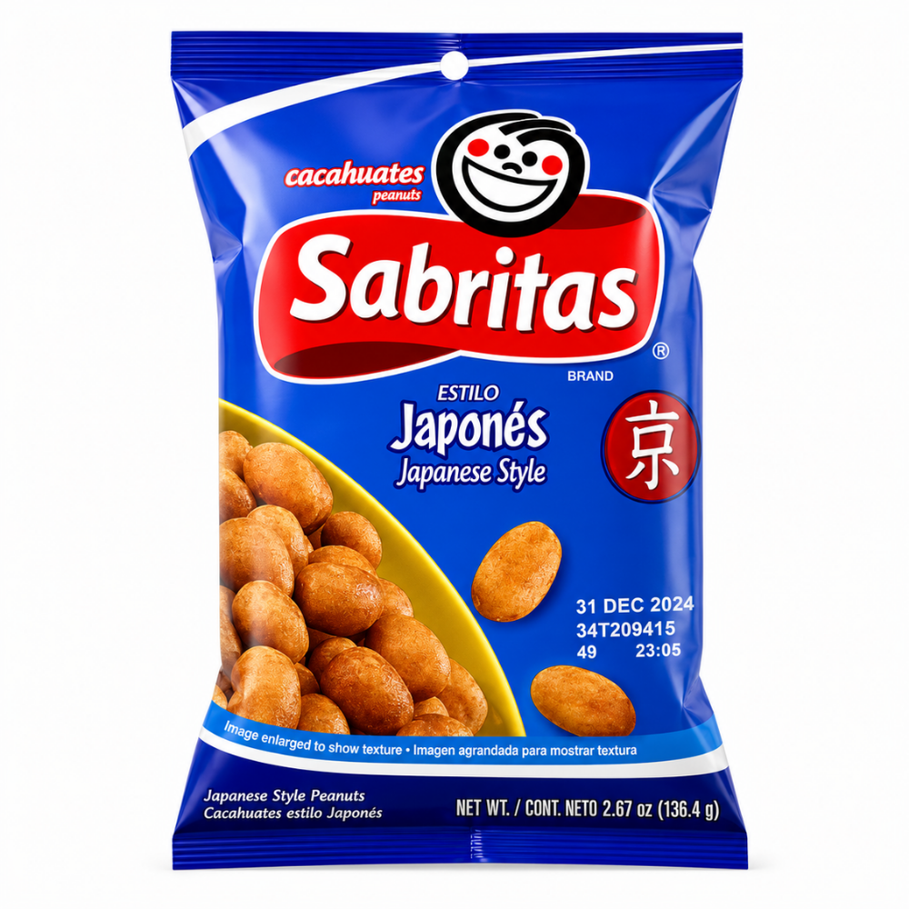 LNT01C - Cacaguates Sabritas Japones Peanuts (Japanes Style) 12 x 7 oz