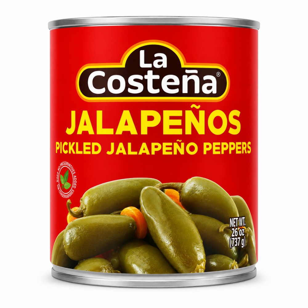 LPK0101 - La Costena Whole Jalapeno Peppers 12 x 26 oz (737g)
