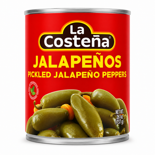 LPK0101 - La Costena Whole Jalapeno Peppers 12 x 26 oz (737g)