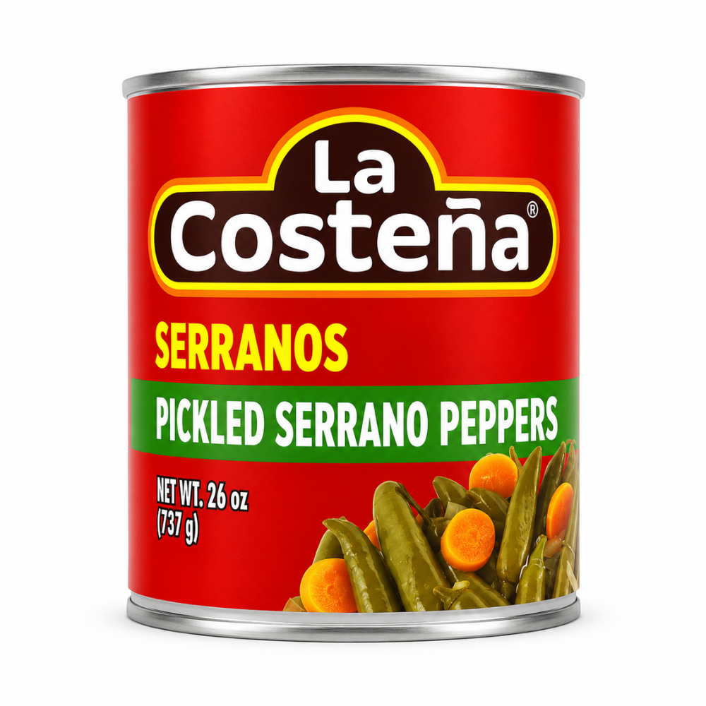 LPK0105 - La Costena Serranos Pepper 12 x 26 oz (737g)