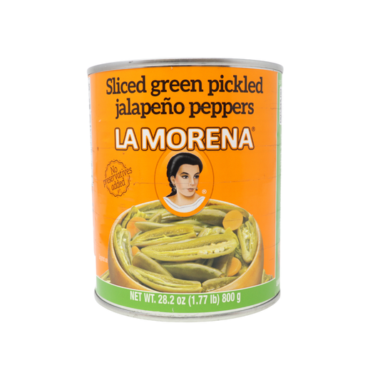 LPK0111 - La Morena Sliced Green Pickled 12 x 28.2 oz
