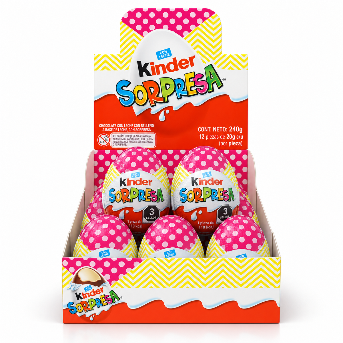 LSW03 - Kinder Sorpresa Chocolate Nina (Pink) 12 x 20 gr