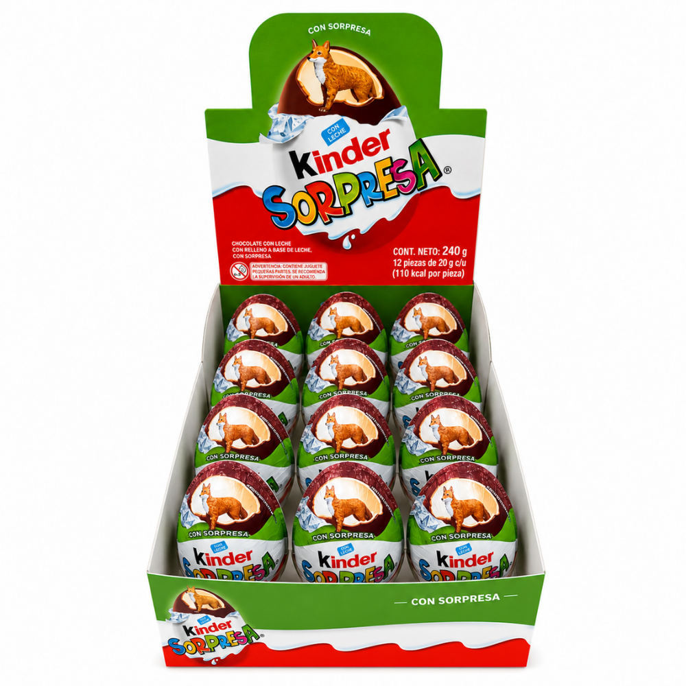 LSW03 - Kinder Sorpresa Chocolate NinA (Pink) 12 x 20 gr