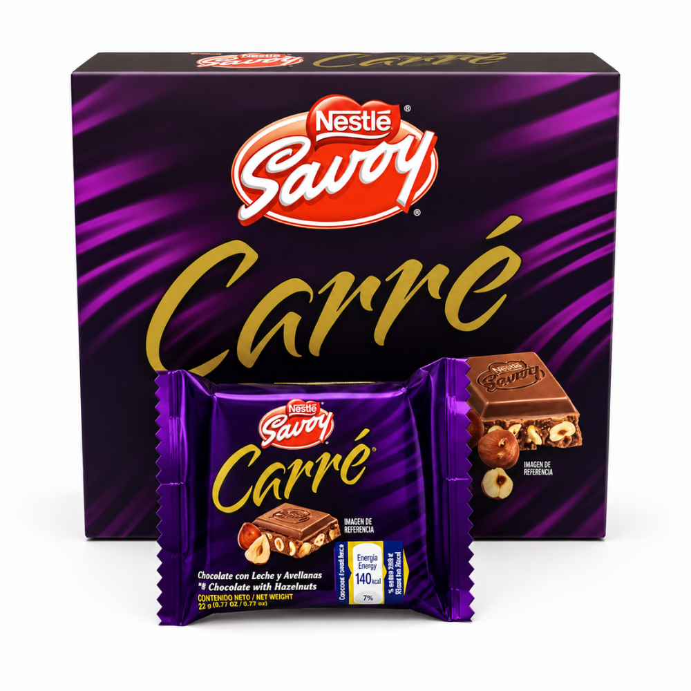 LSW0902 - Nestle Savoy Carre Hazelnut 16 x 25 g
