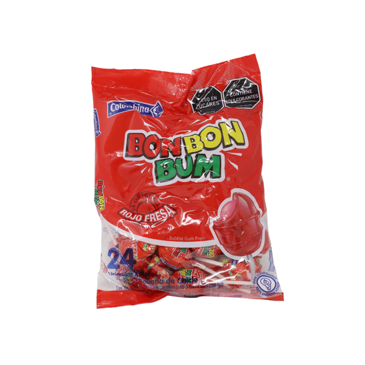 LSW1005 - Colombina BON BON BUM Rojo Fresa 15 Bags (24/456 gr)