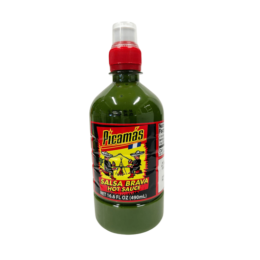 LSY04A - Picamas VerdeSalsa Brava Hot Sauce Jumbo 24 x 16.6 FL