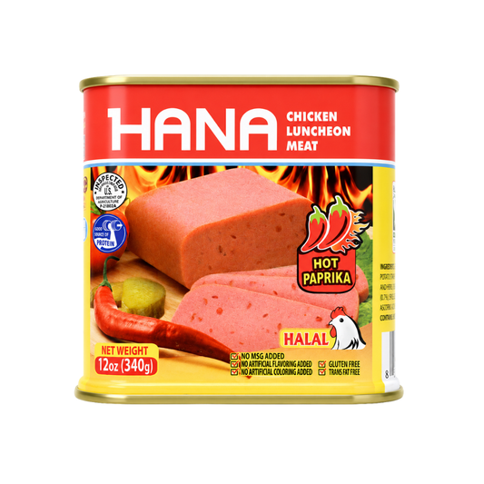 M0103 - Hana Halal Chicken Luncheon With Hot Paprika 24 x 12 oz (340g)