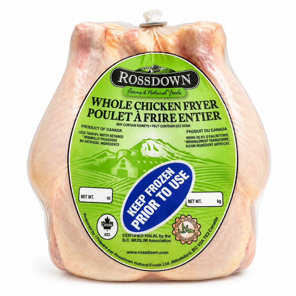 MF01 - Rossdown Whole Chicken Fryer Halal