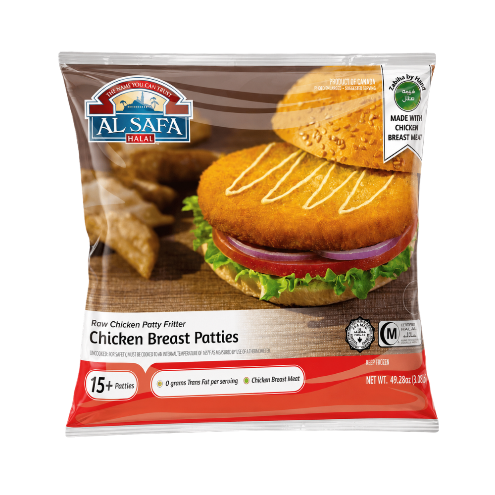MF22B – Al Safa Bulk Chicken Patties Fritters 3×3.08lbs