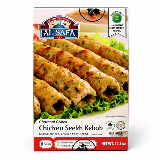 MF24C - Al Safa Charcoal Grilled Chicken Seekh Kebab 12 x 12.1 oz