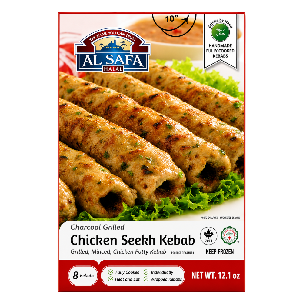 MF24C - Al Safa Charcoal Grilled Chicken Seekh Kebab 12 x 12.1 oz