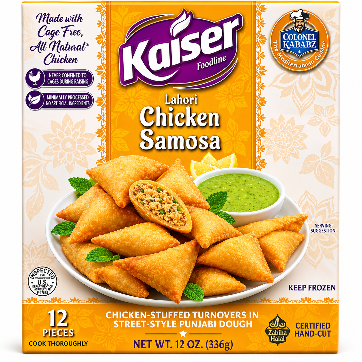MF3001 – Kaiser Lahori Chicken Samosa 12 x 336 gr