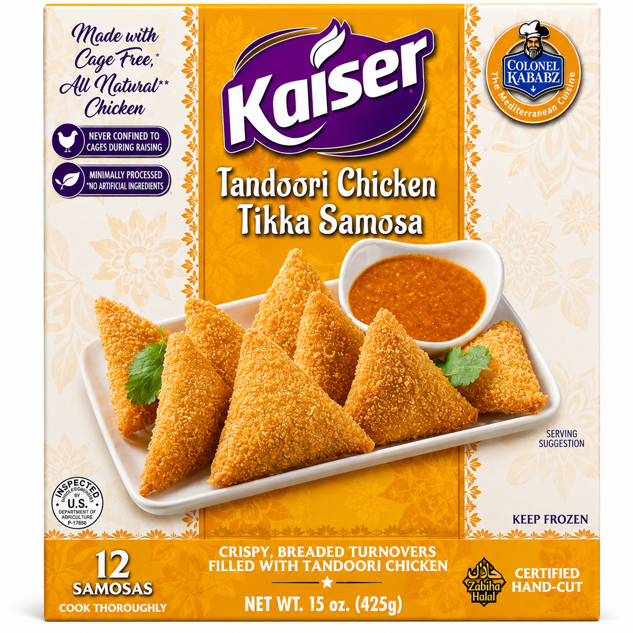 MF3003 – Kaiser Tandoori Chicken Tikka Samosa 12 x 425 gr