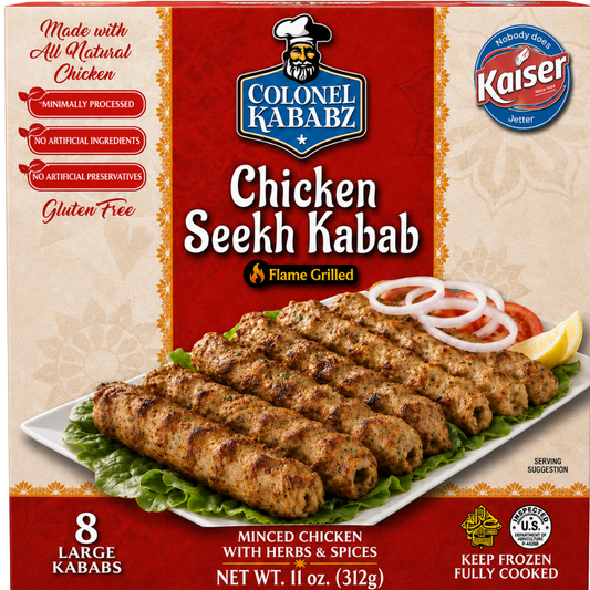 MF30Q – Colonel Kababz Chicken Seekh Kabab 12 x 312 g
