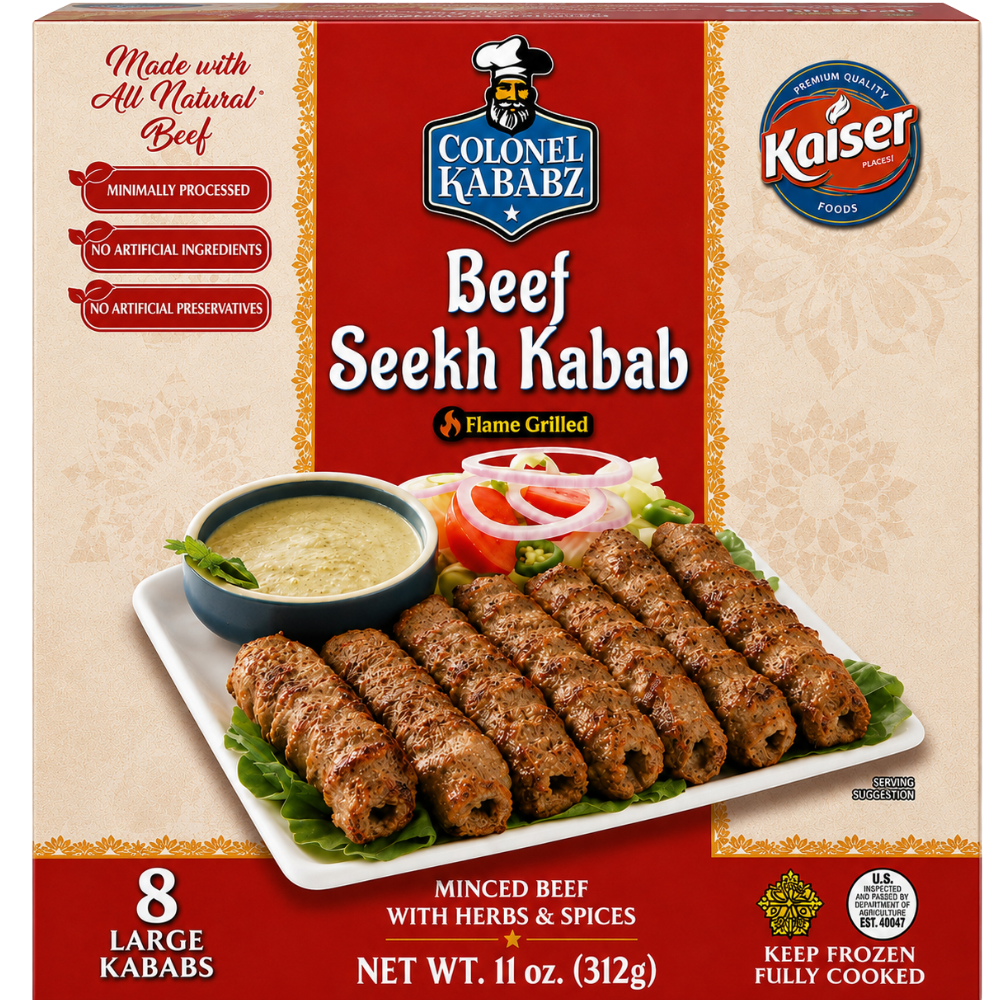 MF30S – Colonel Kababz Beef Seekh Kabab 12 x 312 g