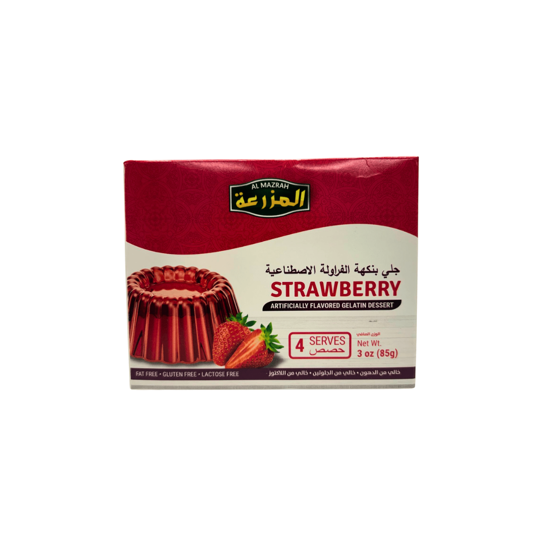 MK40A – Al Mazrah Strawberry Gelatin Dessert 48 x 85 g