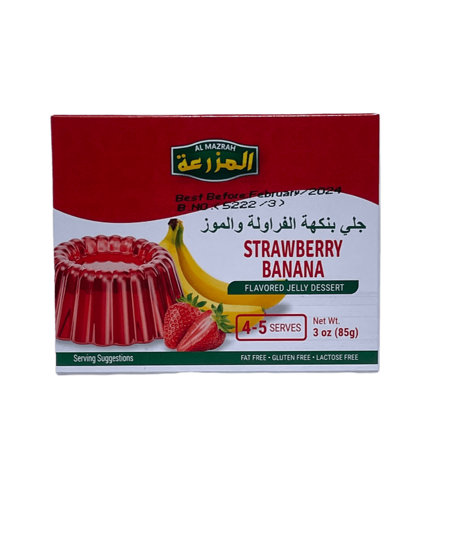 MK40C – Al Mazrah Banana-Strawberry Gelatin Desert 48 x 85 g