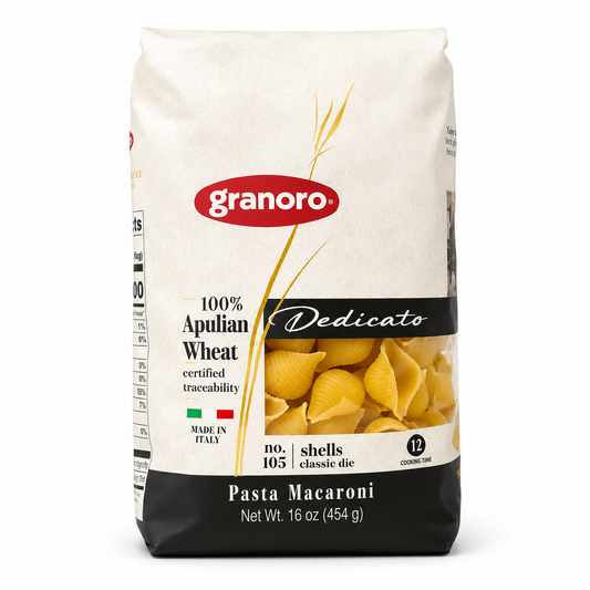 ND01C – Granoro Shells Pasta #105 20 x 16 oz (454g)