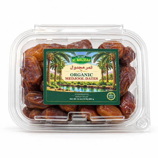 NEW - Al Mazrah Organic Medjool Dates 24 oz