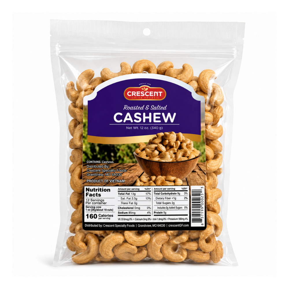 NT60B – Crescent R/S Cashews 16 x 12 oz (340g)