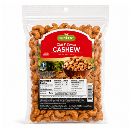 NT60E – Crescent Chili & Lime Cashew 16 x 12 oz (340g)