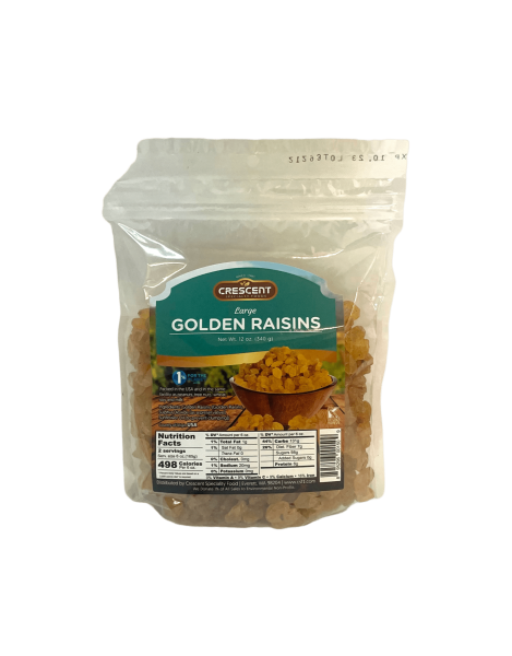 NT61D - Crescent Golden Raisins 24 x 12 oz (340g)