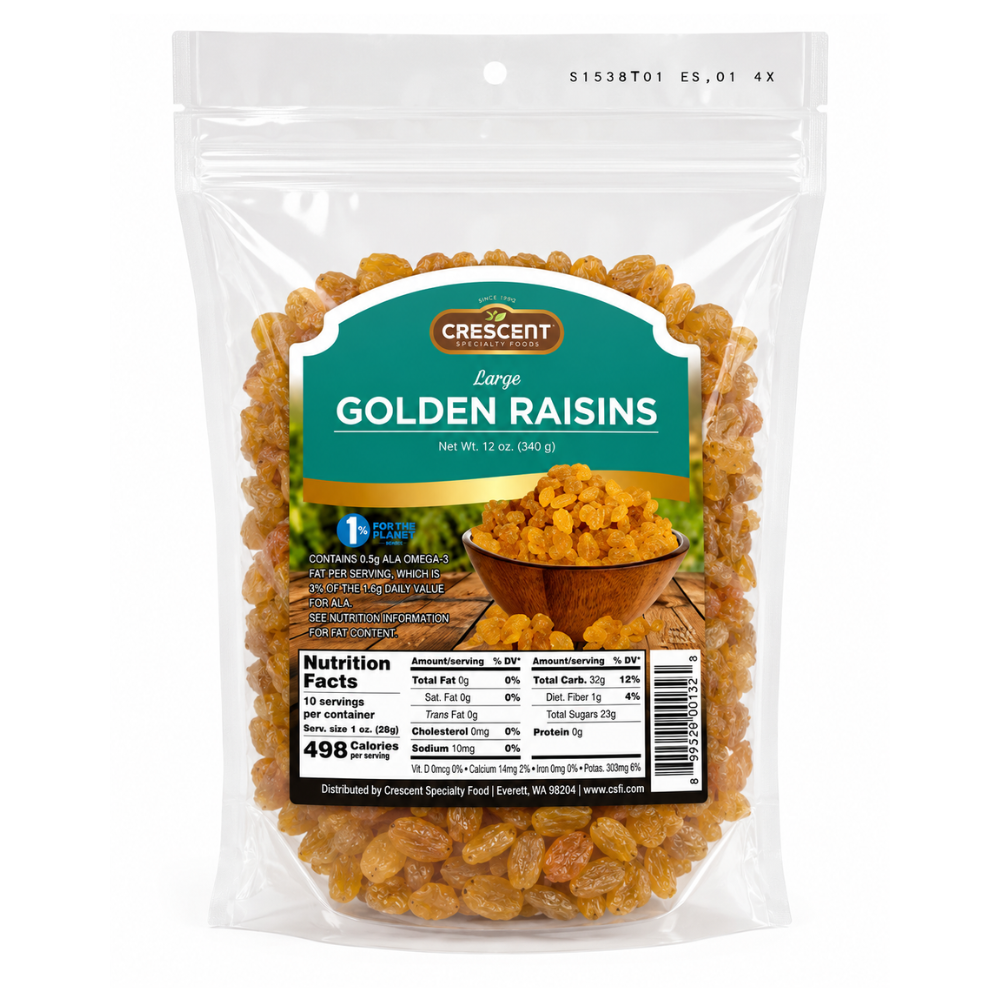 NT61D - Crescent Golden Raisins 24 x 12 oz (340g)