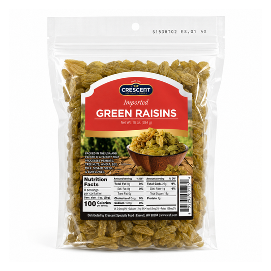 NT61E - Crescent Imported Green Raisins 24 x 10 oz (283g)