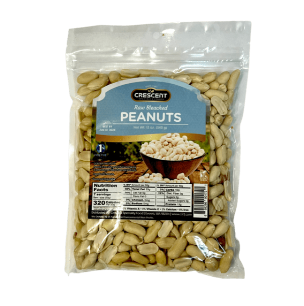 NT64 – Crescent Raw Blanched Peanuts 16 x 12 oz.