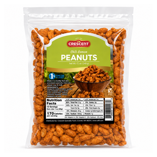 NT64E – Crescent Chili Lemon Peanuts 16 x 12 oz (340g)