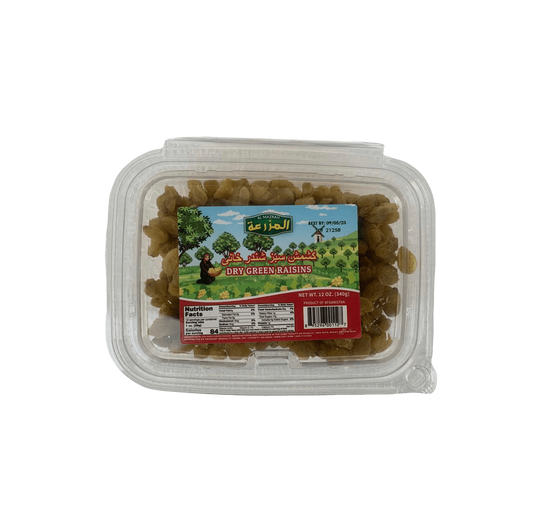 NT71 - Al Mazrah Green Raisin 12 x 12 oz (340g) Cont.