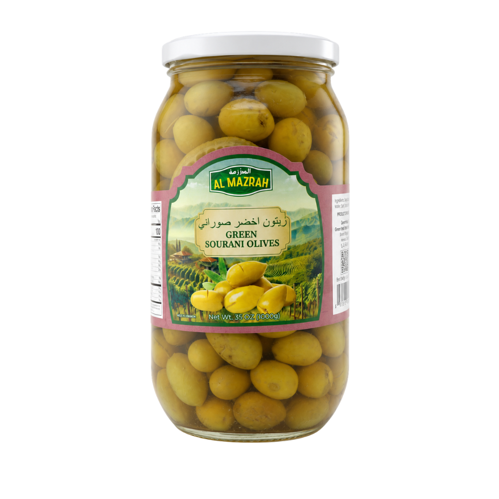 OV0507 - AL Mazrah Sourani Green Olives 12 x 1 kg