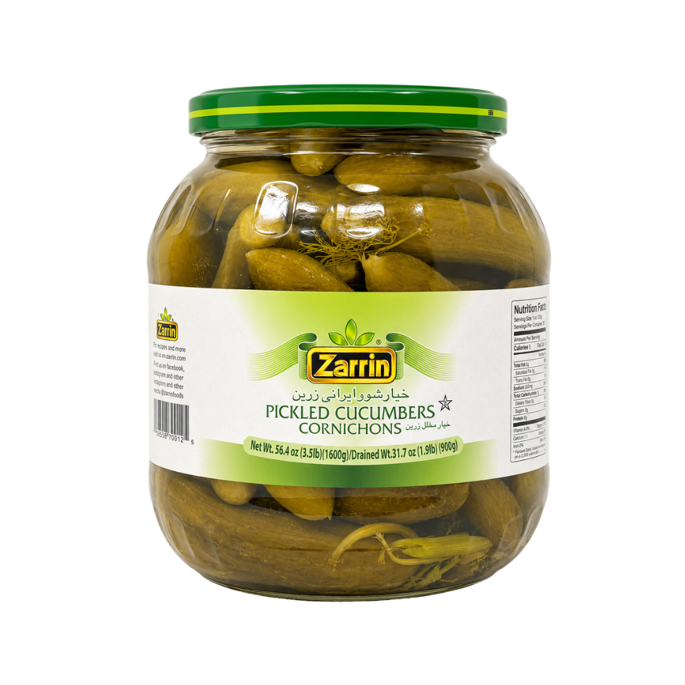 PK30C – Zarrin JARS 1600 G Pickled Cucumber 6 x 56 oz.