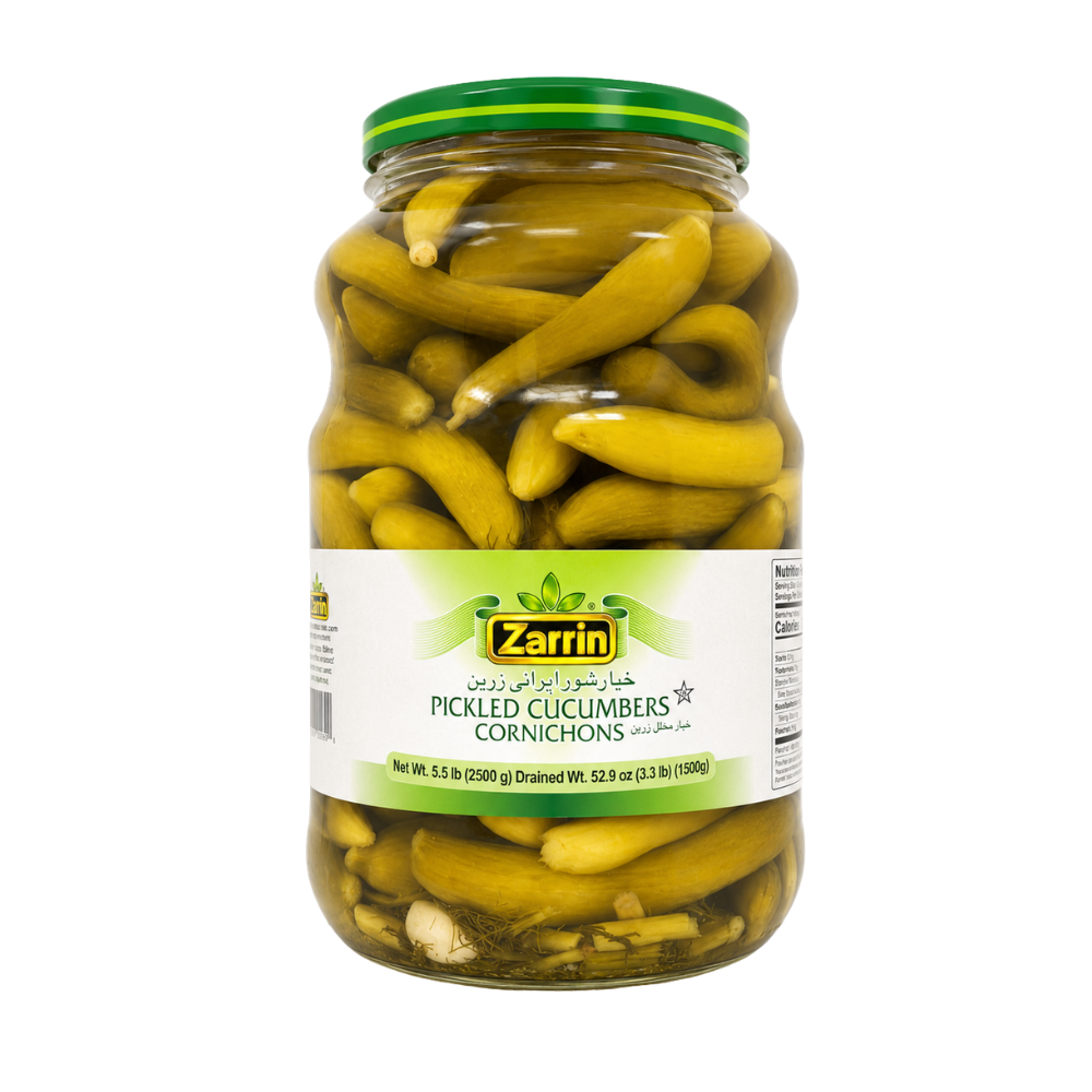PK30H – Zarrin Pickled Medium Cornicheons Cucumbers 3 x 2650 g