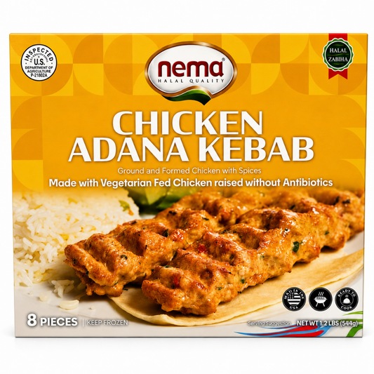 RT04H - Nema Chicken Adana Kebab 16 x 1.2 Lb