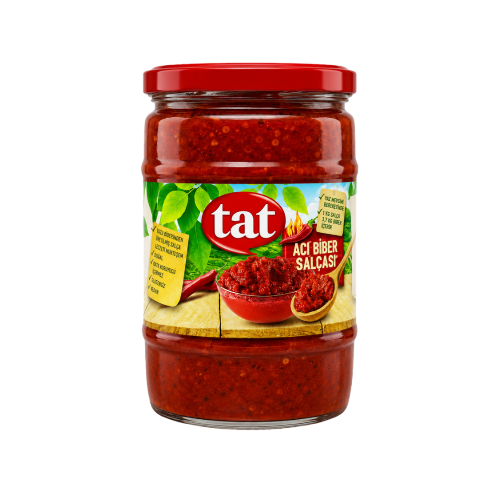 SC02BB - Tat Hot Pepper Paste - ACI BiBER SALCASI 12 x 19.4 oz (550g)