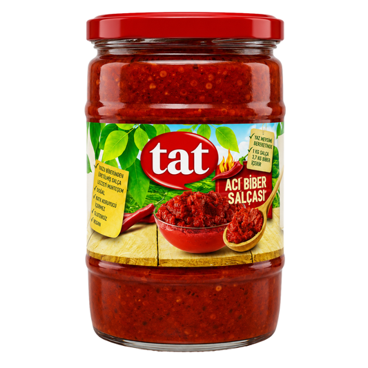 SC02BB - Tat Hot Pepper Paste - ACI BiBER SALCASI 12 x 19.4 oz (550g)