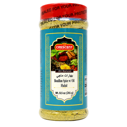 SP10K – Crescent Boullion Spice W/Oil Halal 12 x 8.5 oz. (241g) Jars